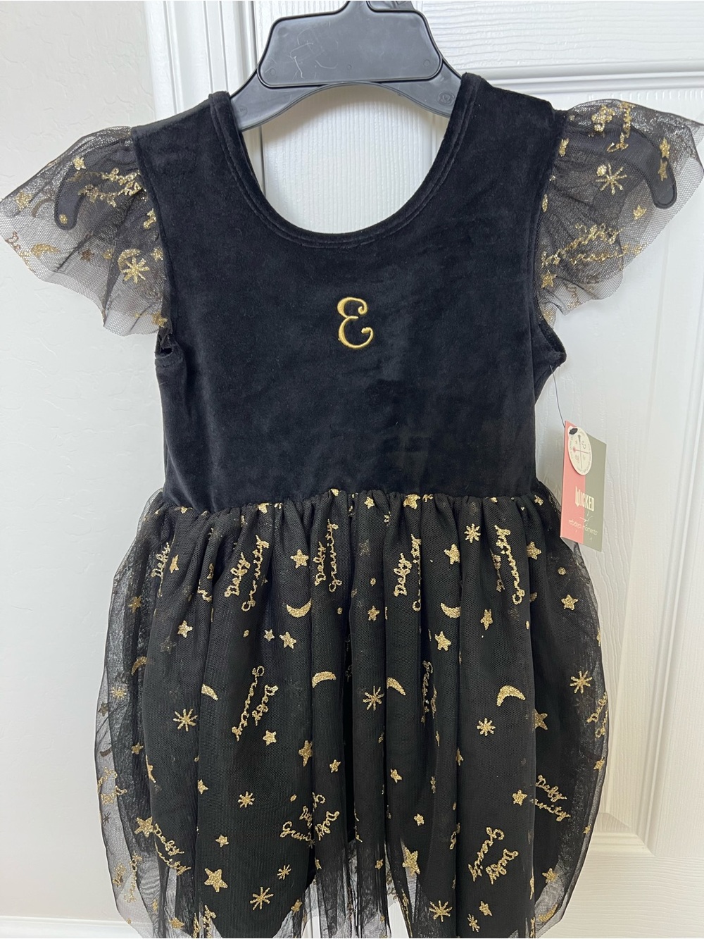 Modern Moments Toddler Girl Wicked Tutu Dress  Black & Gold  Size 5T -NWT
$12
